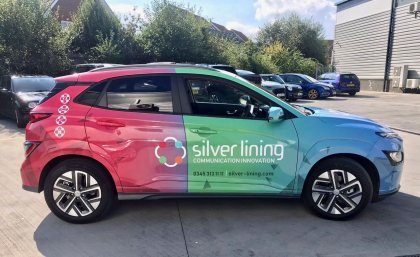 Silver Lining Car Wrap