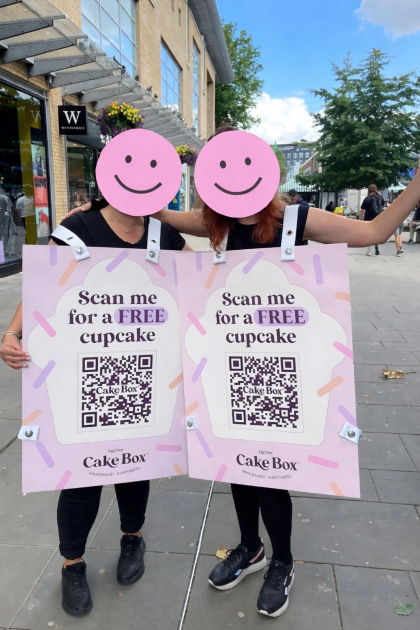 StreetPR wearable sandwich boards by top notch signs for street marketing promotions