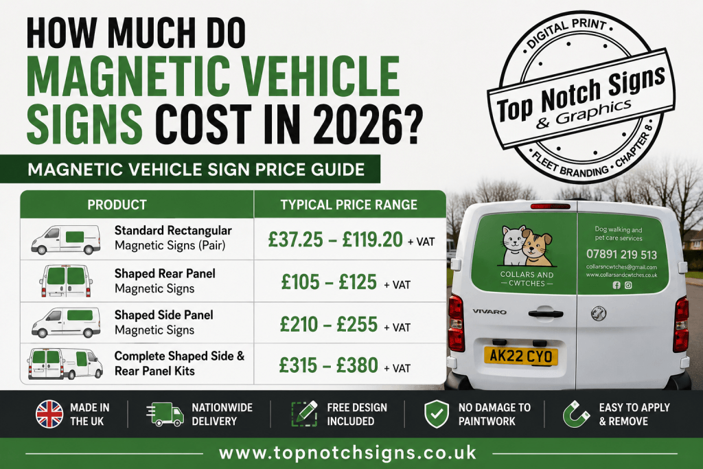 How much do magnetic vehicle signs cost in 2026